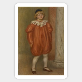 Claude Renoir in Clown Costume by Auguste Renoir Sticker